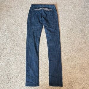 SO Stretch Navy Blue Flare Pants Y2K 2000s Low Rise Floral Waistband Size 0